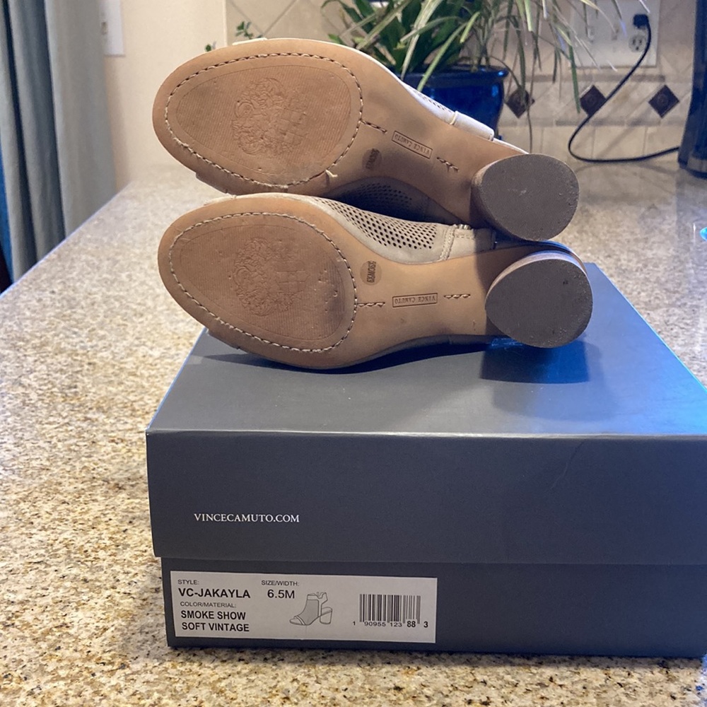 Vince Camuto Suede Open Toe Booties - image 5